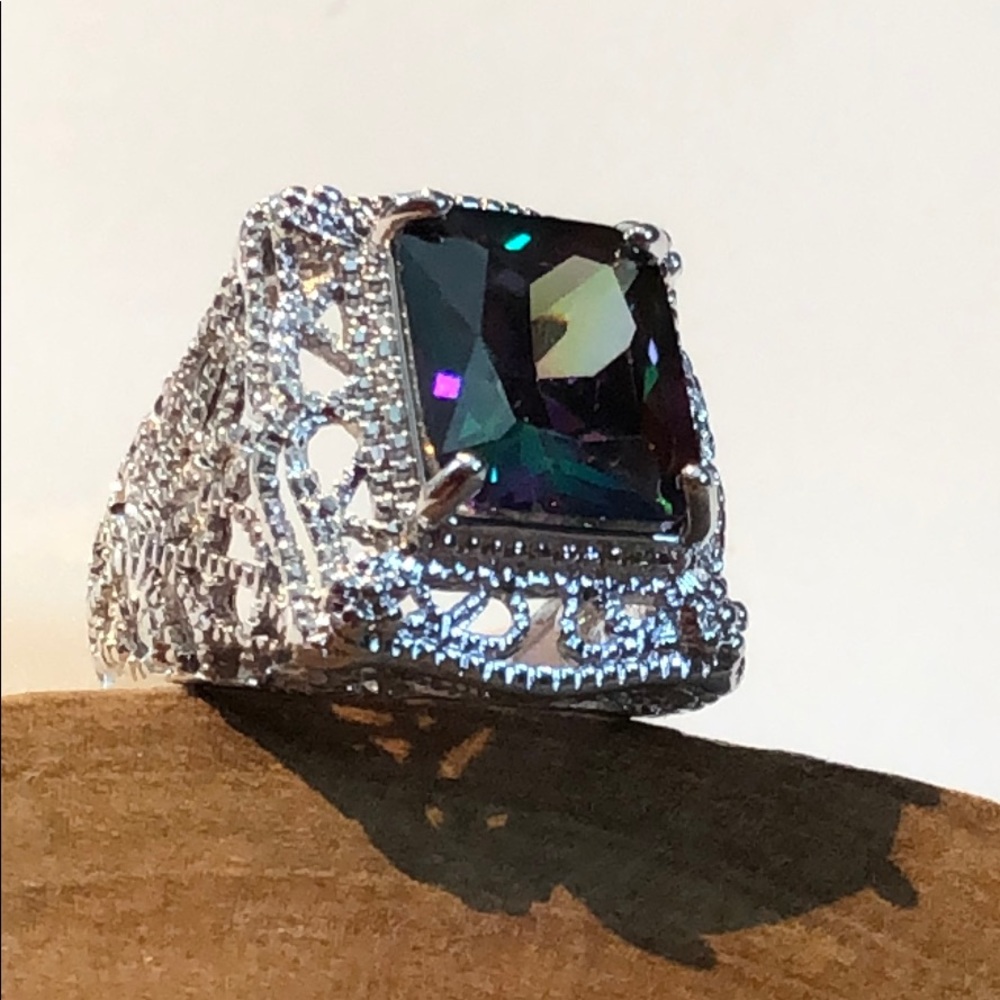MYSTIC TOPAZ FILIGREE Sterling Silver Ring